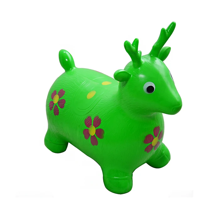 Hand printed Inflatable pvc rody jumping horse toy for kids