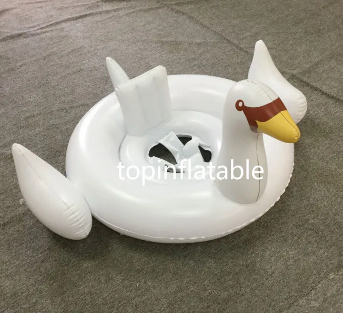 inflatable white swan ride on for BABY kids pool swimming floating seat water playing in summer