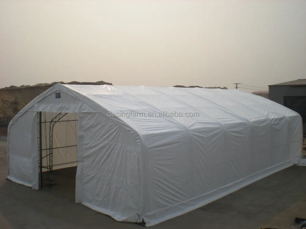 Large outdoor temporary industrial storage tent