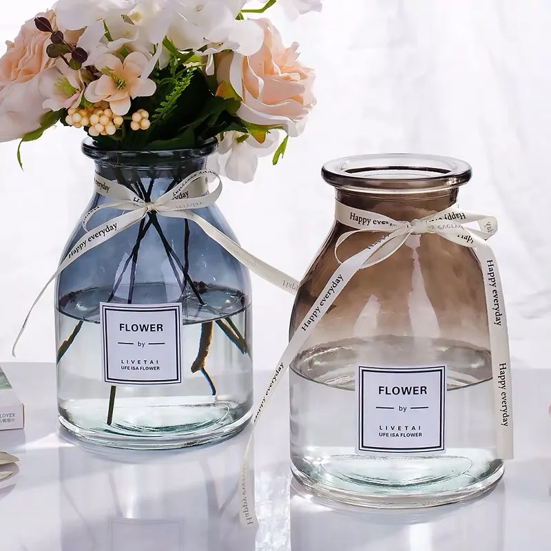 
decorative glass stones for vase Glass bird vase is used for home decoration 