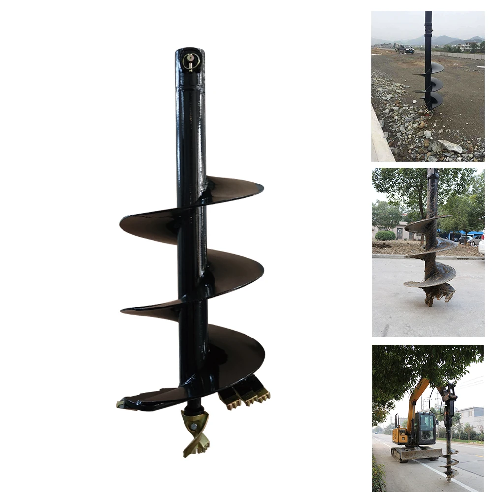 Mini Excavator Attachment Hydraulic Earth Auger Drill Post Hole Digger For Poles