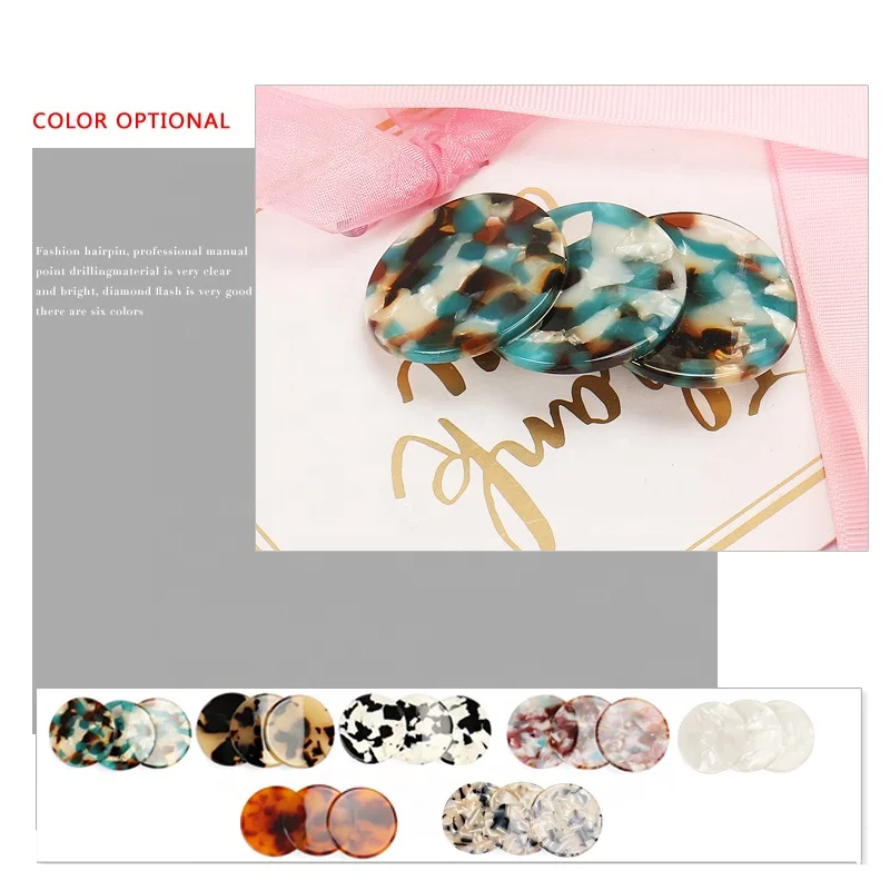 New Fashion Round Hair Barrette Interesting Three Circles Hair Clip French Acetate Hair Jewelry