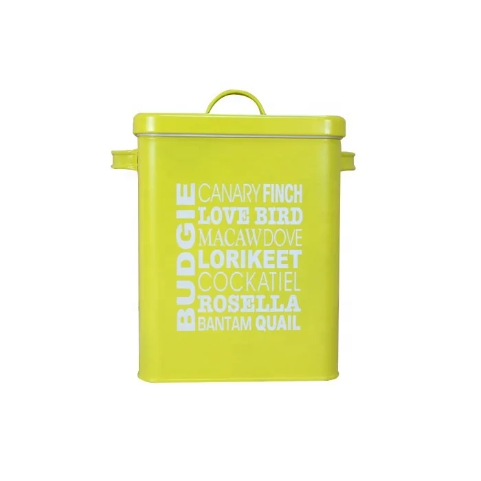 T037 Square Iron Laundry/Washing Powder Bin Metal Bins With Lid and Handle