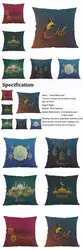 Throw Pillow Covers Happy Eid Ramadan Pillow Case Decorative Couch Sofa Seat Car Cushion Cover 18x18 Inch