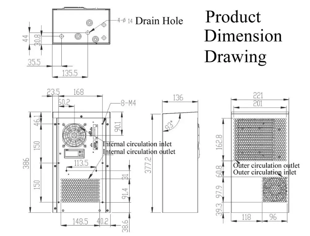 BlackShields manufacturers DC 48V 300W small outdoor telecom cabinet type rittal cabinet air conditioner price