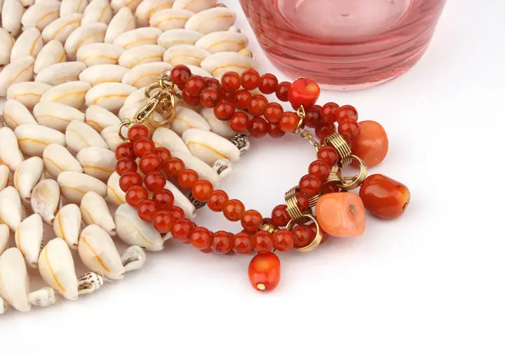 
Latest Design Factory Price Coral Bead Pulsera 