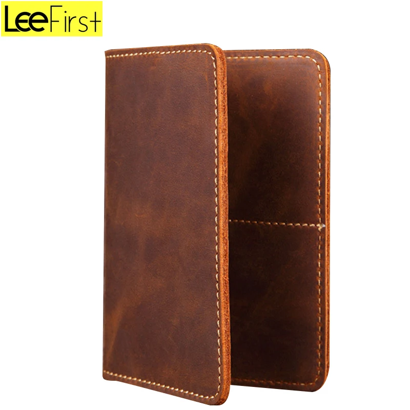 Wholesale High Quality Genuine Leather Passport Travel Card Holder Wallet