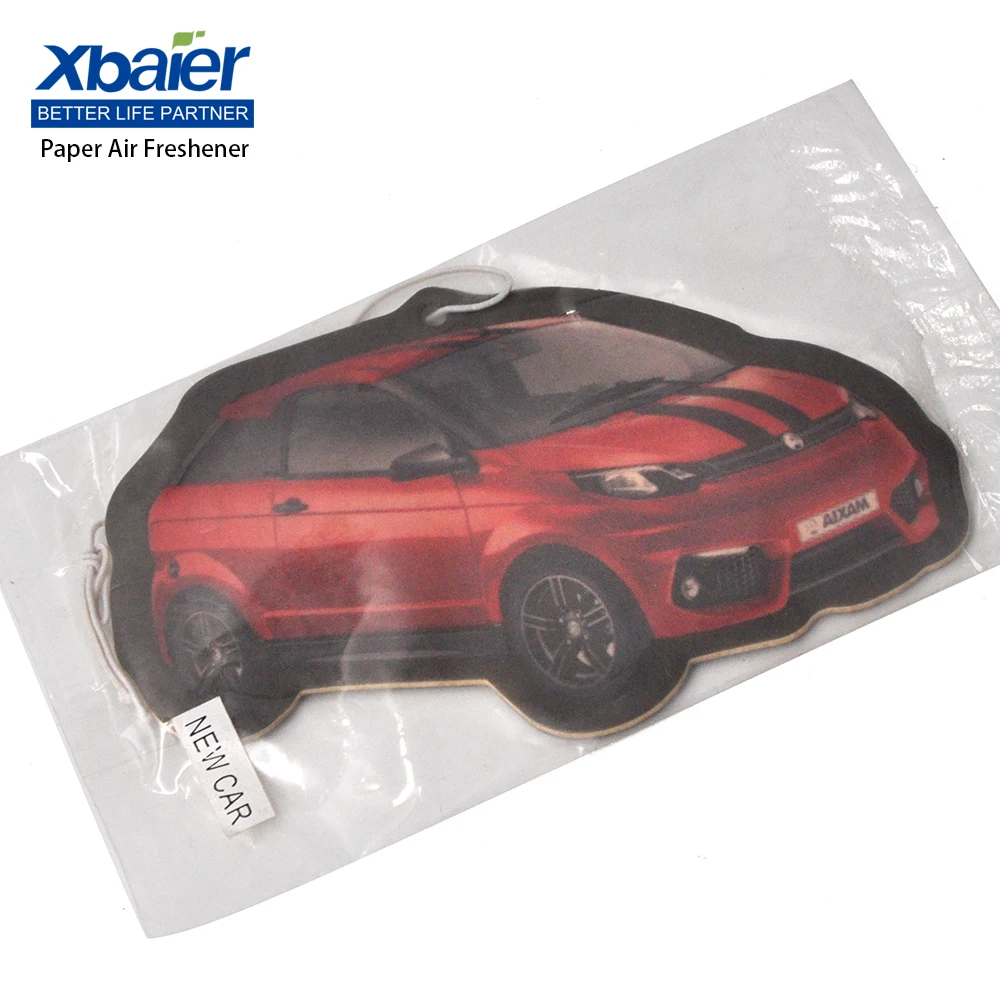 Top quality CMYK color promotional paper car air freshener hanging paper