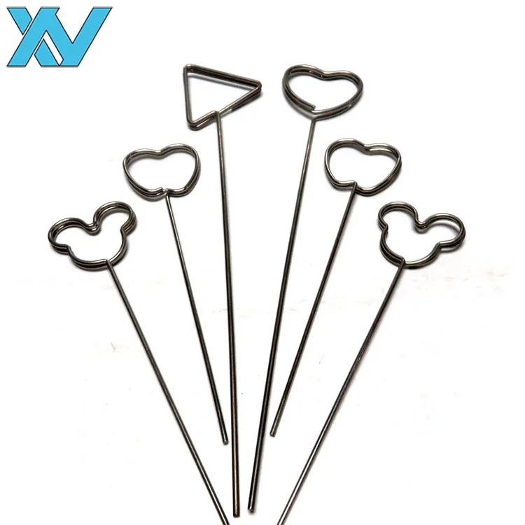 DIY assorted colors metal wire craft OEM desk memo holder clip cake Accessories