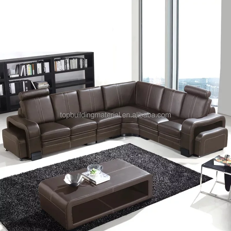 Modern Brown Italian leather office sofa furniture