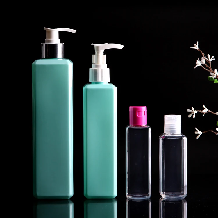 
90ml 100ml 200ml 500ml customized color and printing square pet bottle 