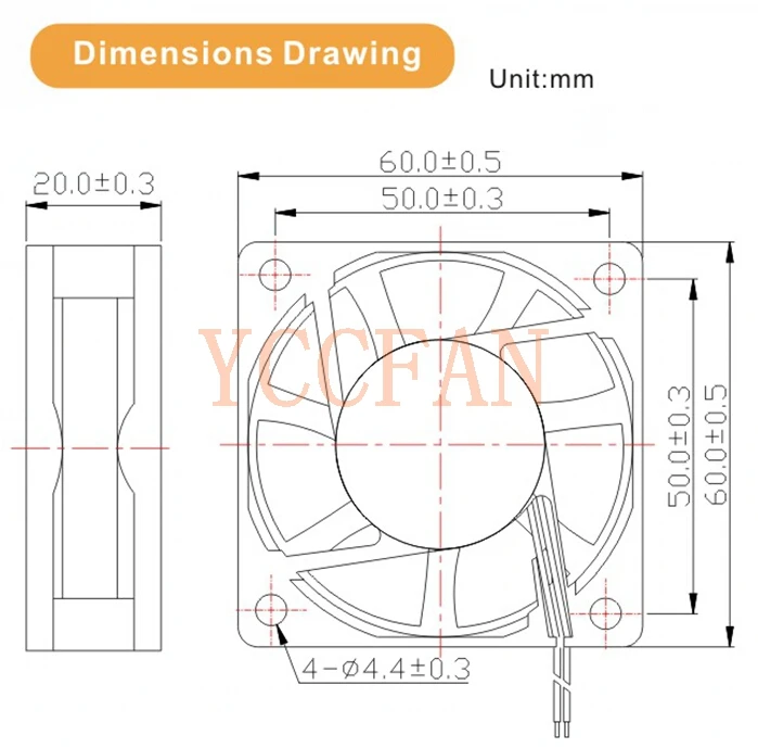 Exhaust Fan 60*60*20mm 60mm Fan 12volt Cooling Fan