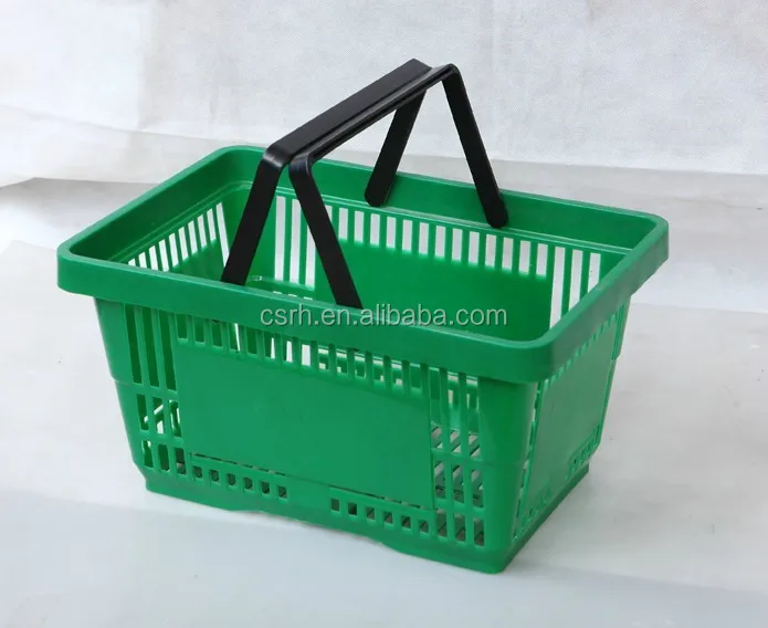 Supermarket Square Style Shopping Baskets RH-BPH21-1 For Supermarket Shopping Basket With Double Handles