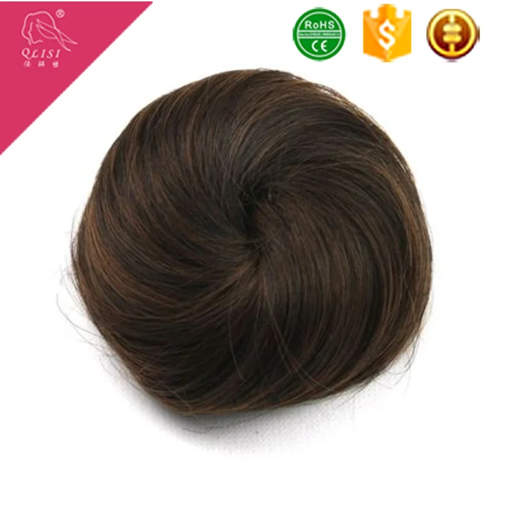 
good quality chignon bun brown synthetic chignon hair piece wig 