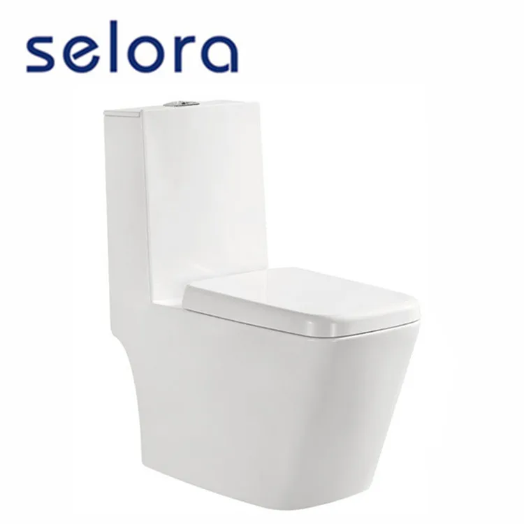 Foshan Meiyujia square white color bathroom one piece toilet bowl