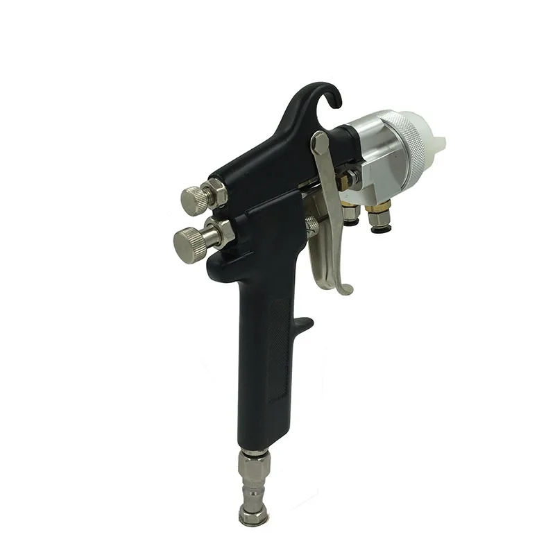 1182 car paint airbrush double nozzle 1.3 pneumatic powder coating silver chrome spray paint polyurethane foam sprayer