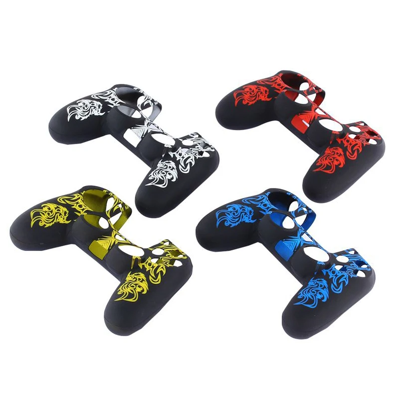 PS4 Controller Wireless Joystick Pattern Skin Cover Protective Silicone Color Case Soft Touch for Sony Playstation 4 Pro Slim