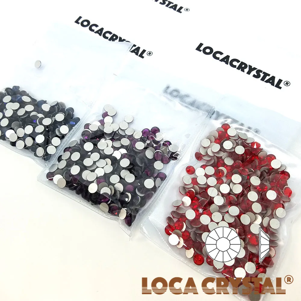 
LOCACRYSTAL Brand Clear Color Nail Art Decoration Cristal Stone Hot Fix Flatback Stone 