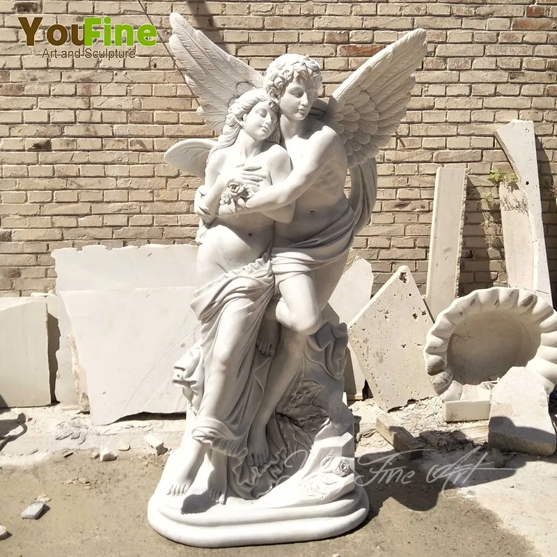 Лидер продаж, большая уличная мраморная статуя на коленях в виде ангела в натуральную величину