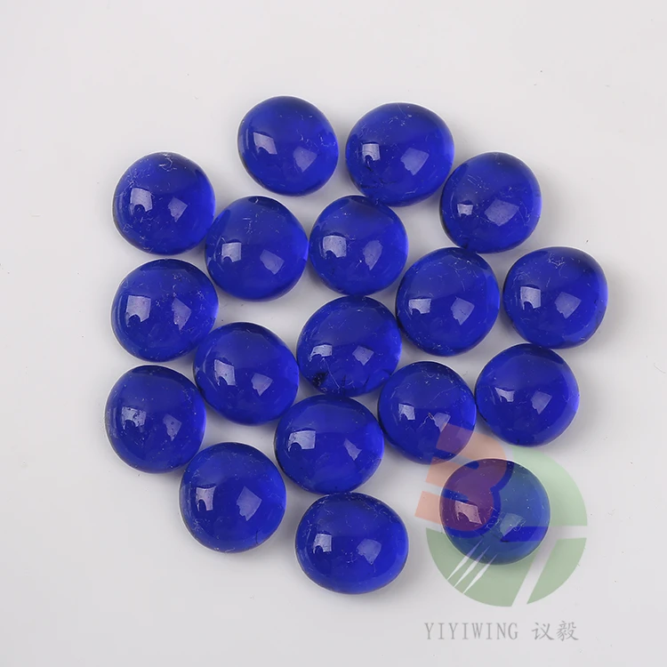 500g 12-14mm green Popular Decoration Colored Landscaping Glass Stones For Home Garden Fancy Glass Beads