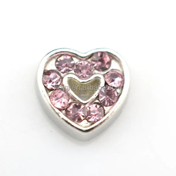 
Red Heart Floating Necklace Charm Zinc Alloy Living Memory Locket Pendant 