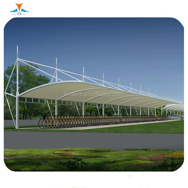 New Car Parking shed Tent Modern Tensile Membrane Structure and steel structure Cantilever Carport shelter