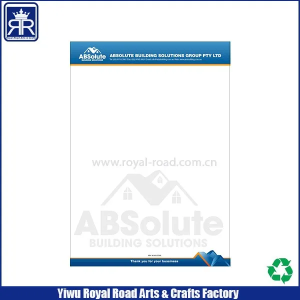 Offset Printing Custom made 80gsm A4 letterhead paper with company logo