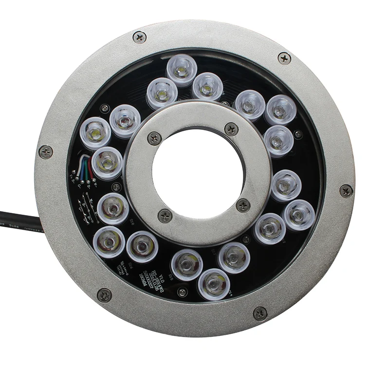 54w/72w rgb/rgbw 24v 4in1 leds outdoor IP68 waterproof underwater donut led fountain light