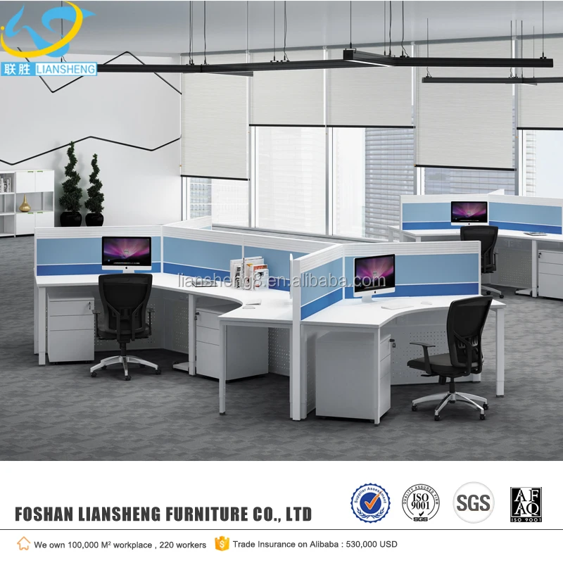 Aluminum partition office cubicle workstation 6 person workstation office furniture desks work station desk wholesale office wor