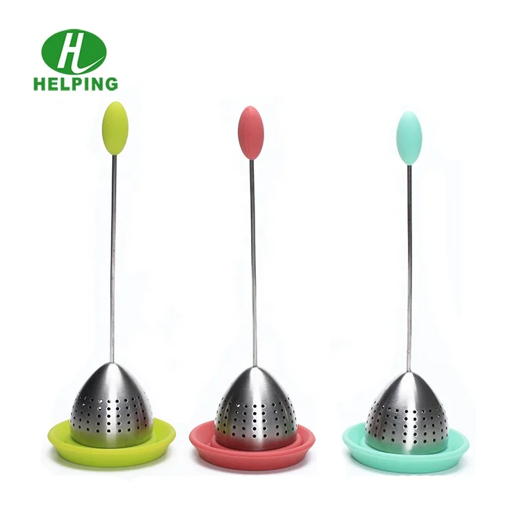 Wholesale Factory Stainless Steel Tea Filters Silicone Tea Strainer For Home Using