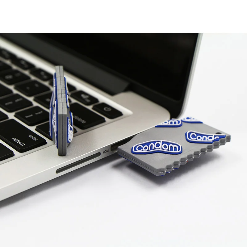 Creative Promotion Gifts Penis Shaped Usb Stick  Condom Model Pvc Usb Flash Drive 1-64Gb