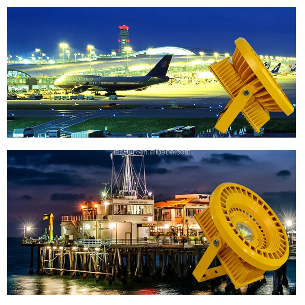 Atex Ex II Marine Offshore Platform Gas Station Anti Glare Led Explosion Proof Flood Light