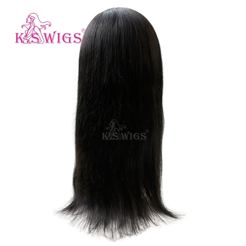 K.S WIGS 20 Inch Brazilian Hair Wig Transparent  Human Hair 10a Full Lace Wig