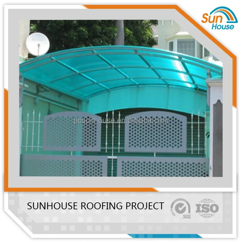 outdoor roofing sheet Sun Roof polycarbonate plastic shelter panels