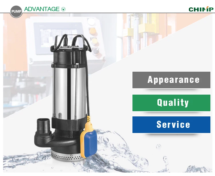 Farm industrial 2hp 2 inch electric waste water sewage submersible pump