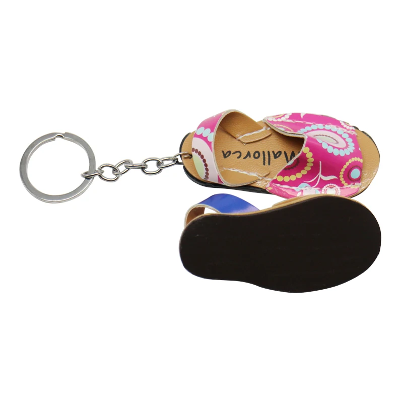 Wholesale New Products Blank 3D Leather Shoes Keychain With Custom Logo