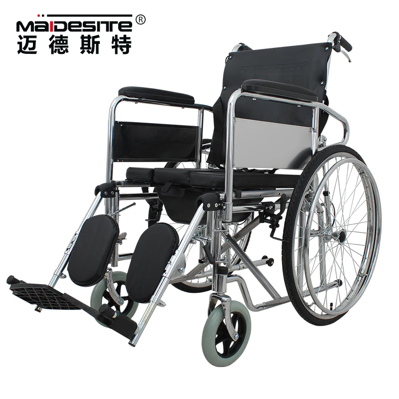 Foldable reclining manual wheelchair with inflatable big wheels cheapest price