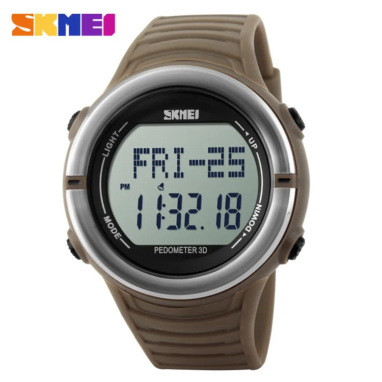 SKMEI 1111 horloge watches men heart rate monitor 3D pedometer watch instructions, round smart sport watch