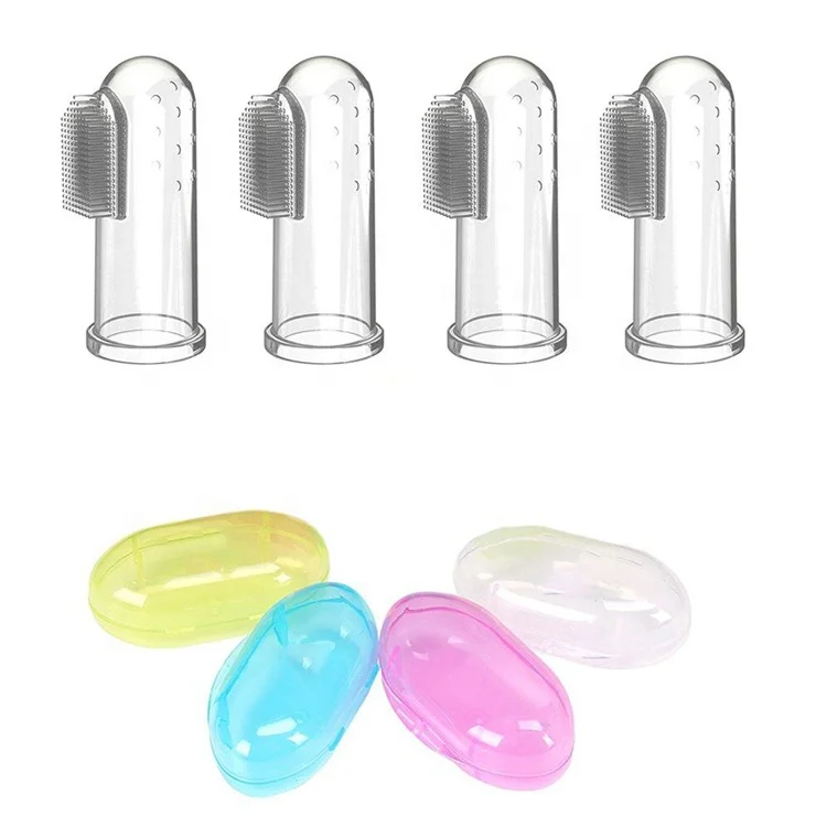 Food Grade Silicone Finger Toothbrush For Baby Oral Care
