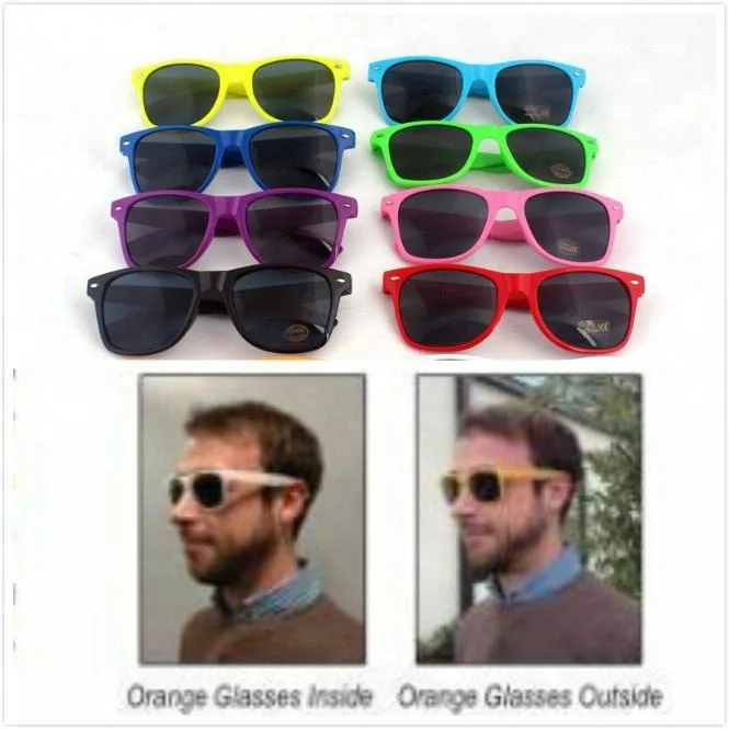 Color Changing Plastic Sunglasses 2018 Sunshine Vision Promotional Frame Change Color Sunglasses