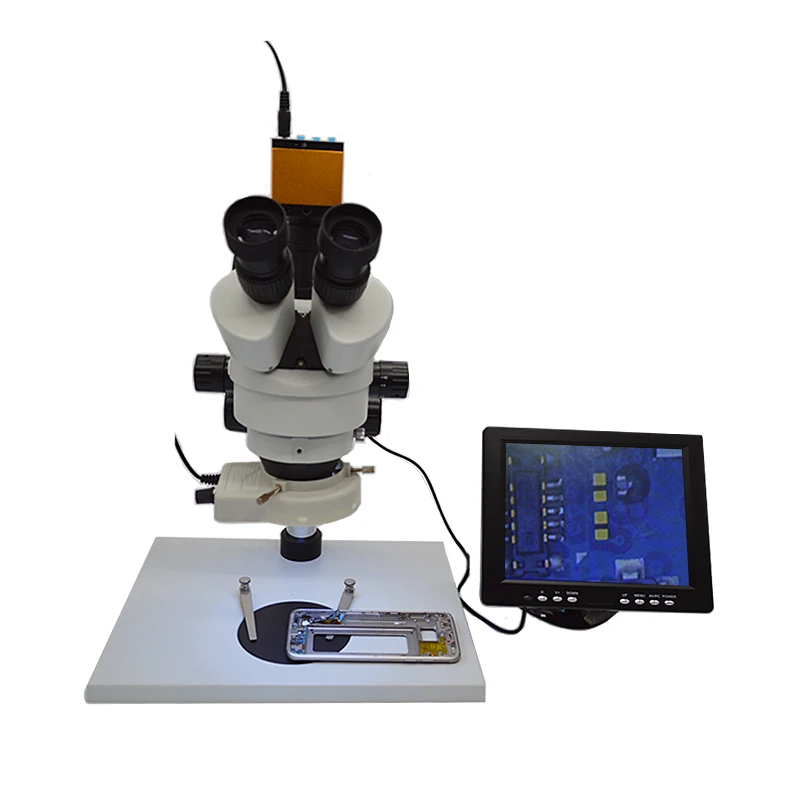 LCD Screen Stereo Microscope With Digital Camera for electronics repair