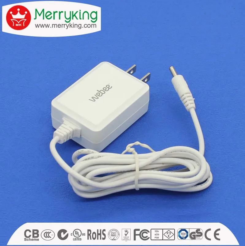 110V AC DC Adapter Wall Mount Straight Case for USA JAPAN