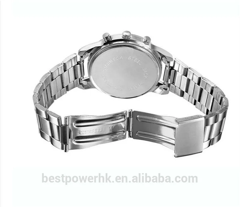 Fashion Mens Luxury Date Stainless Steel Band Quartz Sport Analog watches men wrist