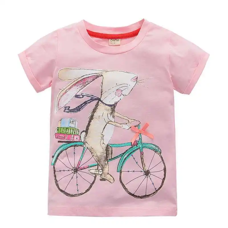 OneToo Girl t shirt big Girls tees shirts children blouse big sale super quality kids summer
