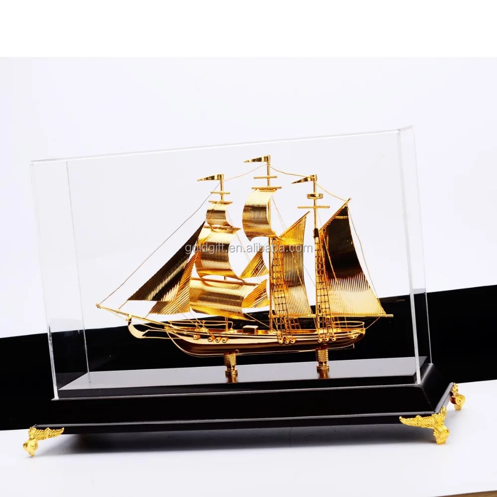 Real Gold Plated With Copper High End Ship Boats