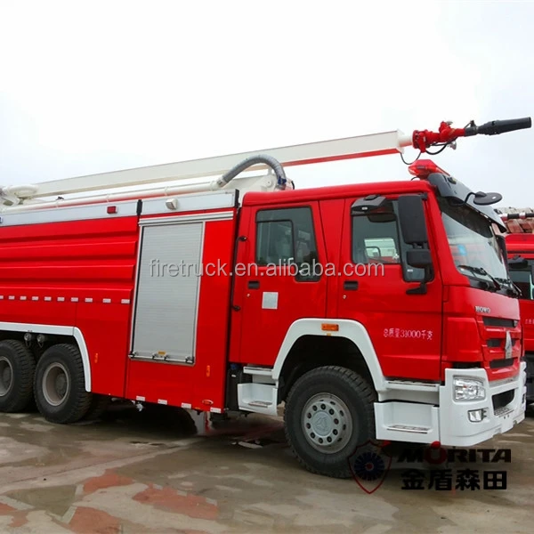 SINOTRUK HOWO 6x4 drive 11000 liter fire truck dimension for sale