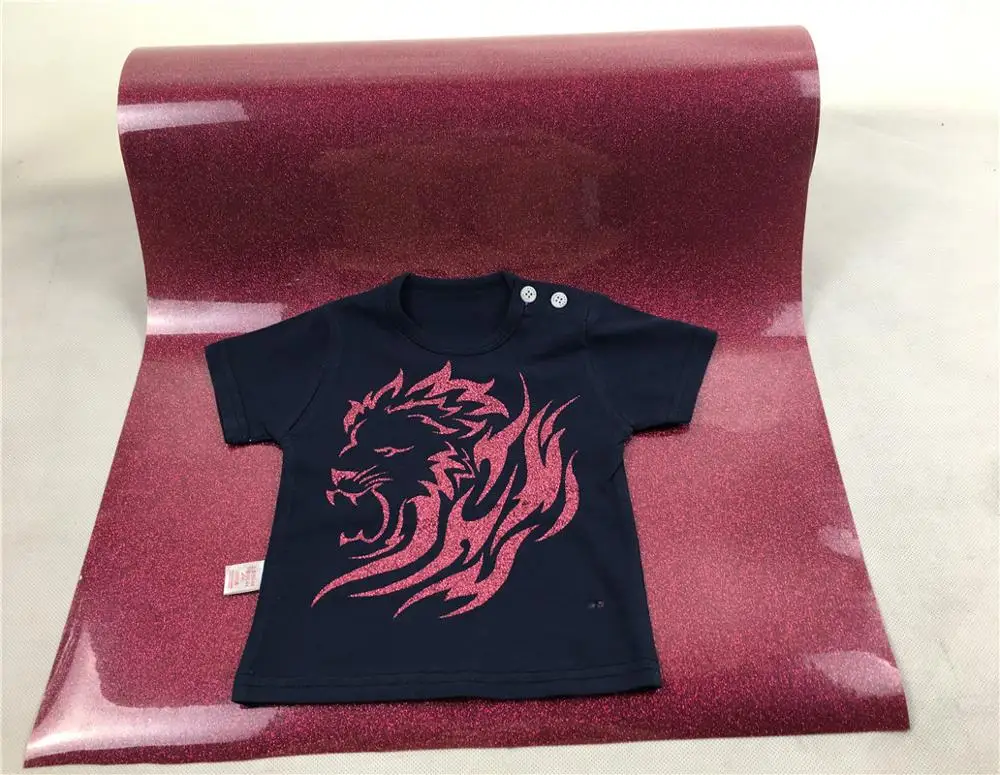 
Original Easy weed pink Glitter heat press vinyl film/ heat transfer vinyl for clothing 