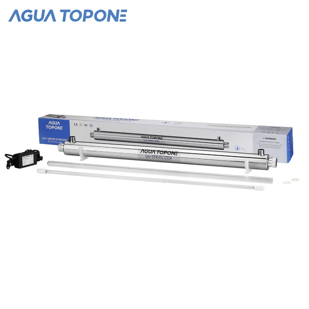 AGUA TOPONE stainless steel uv water sterilizer with uv water treatment lamp for drinking water uv treatment machine