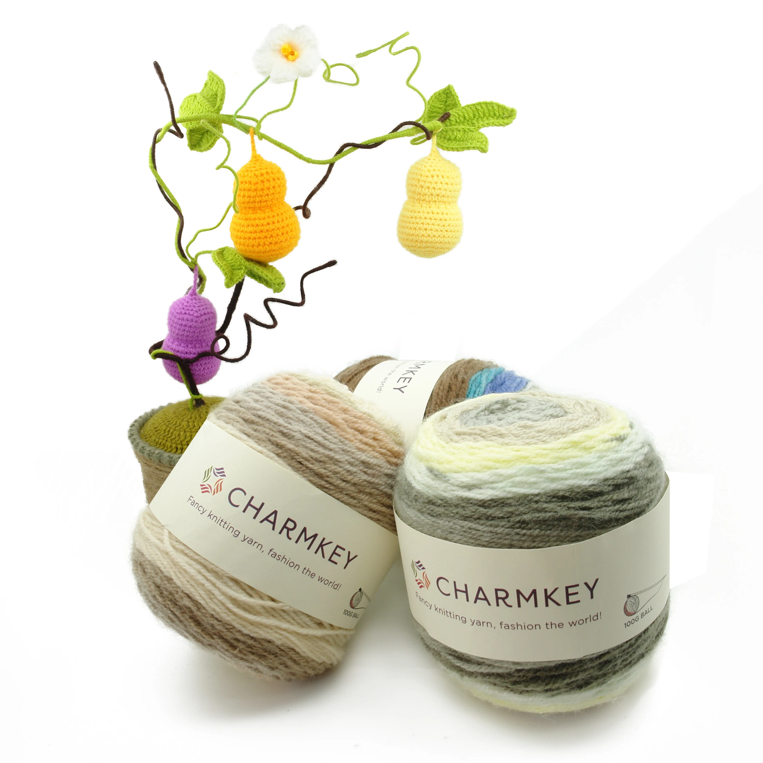 
Шарф Charmkey из шерстяной пряжи, специальный цветной шарф из акриловой шерстяной пряжи 