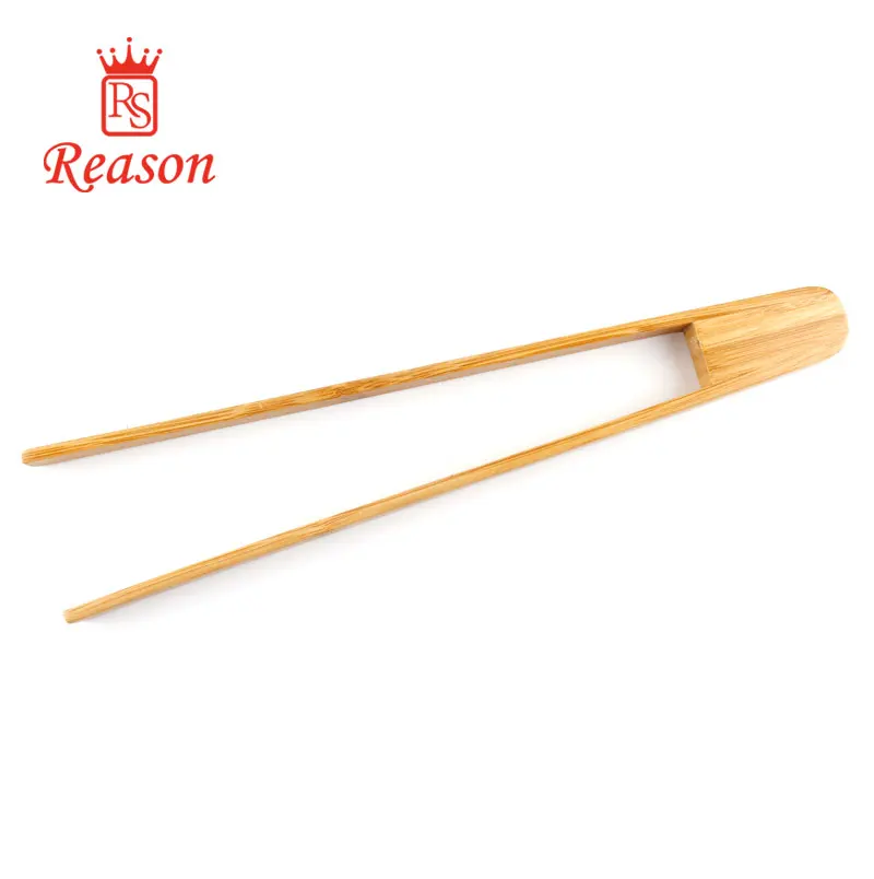 Food Grade Bamboo Food Tong , Eco-Friendly BBQ Grill Tong, Kitchen Cooking Chicken Tong